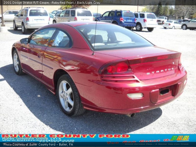 Ruby Red Pearl / Black/Light Gray 2001 Dodge Stratus R/T Coupe