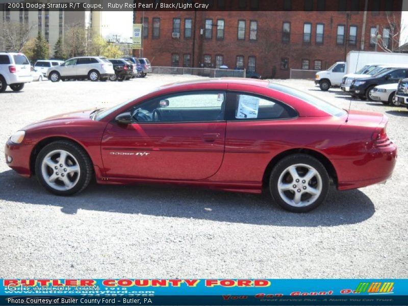 Ruby Red Pearl / Black/Light Gray 2001 Dodge Stratus R/T Coupe