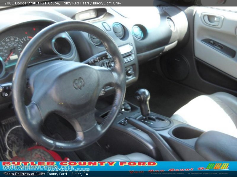 Ruby Red Pearl / Black/Light Gray 2001 Dodge Stratus R/T Coupe
