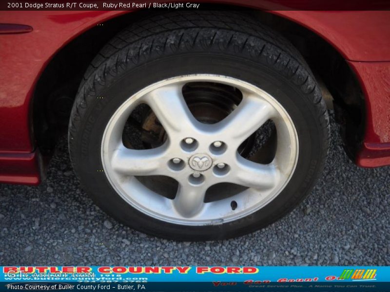 Ruby Red Pearl / Black/Light Gray 2001 Dodge Stratus R/T Coupe