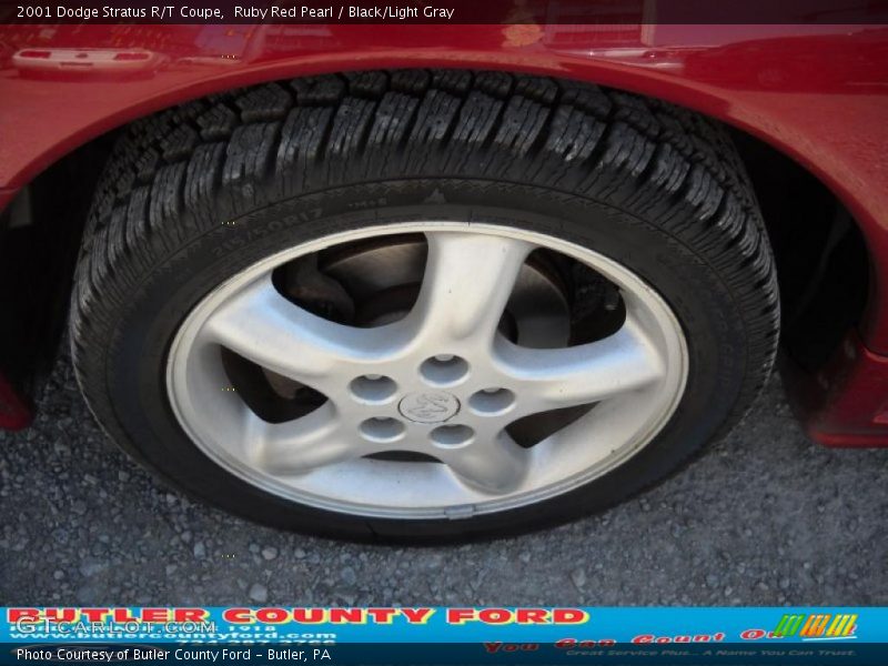 Ruby Red Pearl / Black/Light Gray 2001 Dodge Stratus R/T Coupe