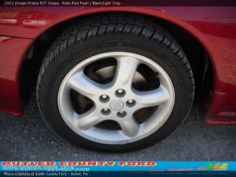 Ruby Red Pearl / Black/Light Gray 2001 Dodge Stratus R/T Coupe