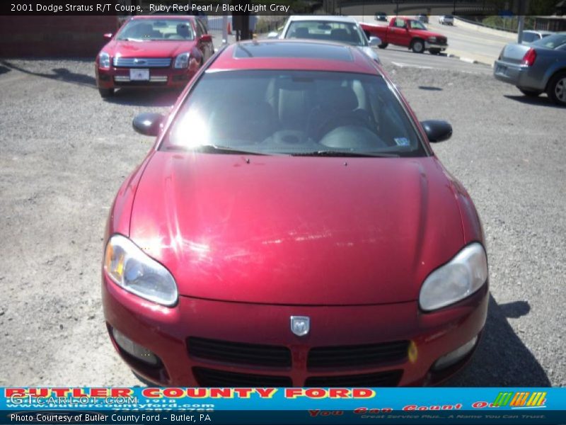 Ruby Red Pearl / Black/Light Gray 2001 Dodge Stratus R/T Coupe