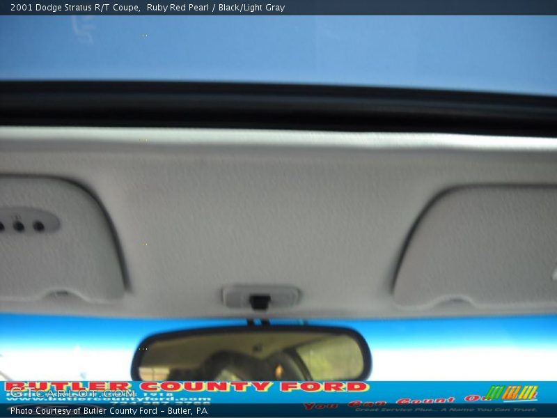 Ruby Red Pearl / Black/Light Gray 2001 Dodge Stratus R/T Coupe