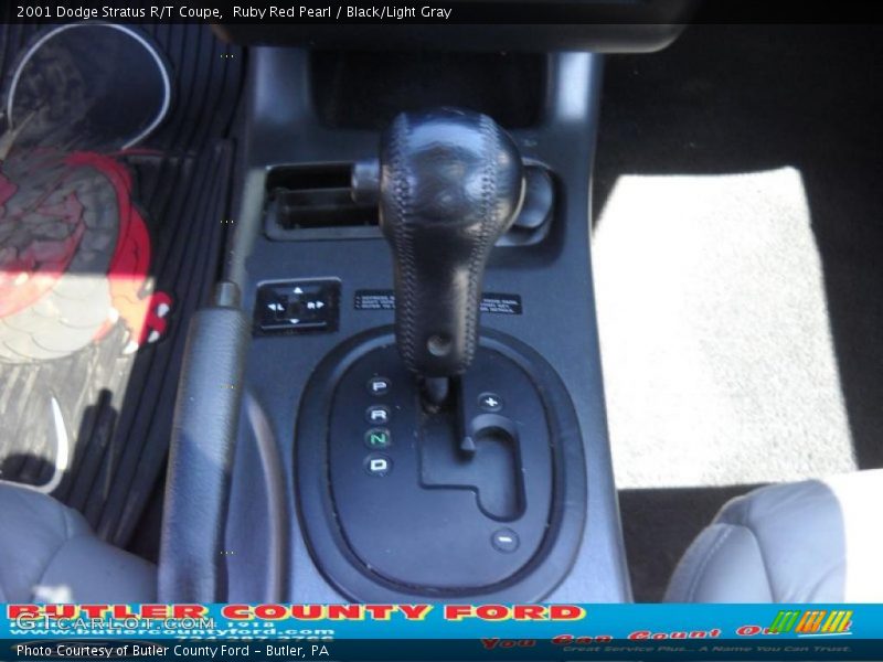 Ruby Red Pearl / Black/Light Gray 2001 Dodge Stratus R/T Coupe