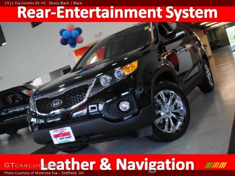 Ebony Black / Black 2011 Kia Sorento EX V6