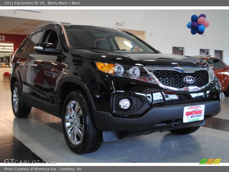 Ebony Black / Black 2011 Kia Sorento EX V6