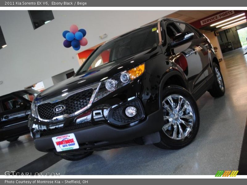 Ebony Black / Beige 2011 Kia Sorento EX V6
