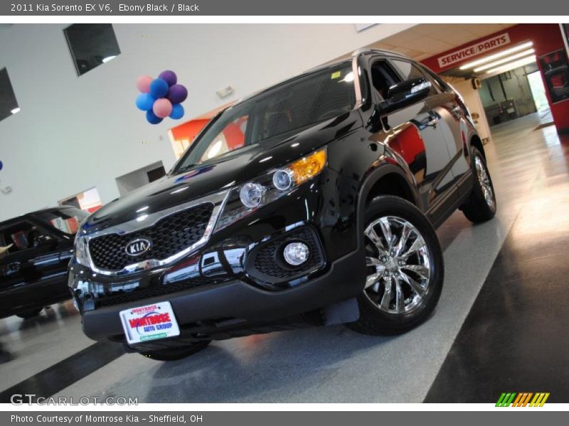 Ebony Black / Black 2011 Kia Sorento EX V6
