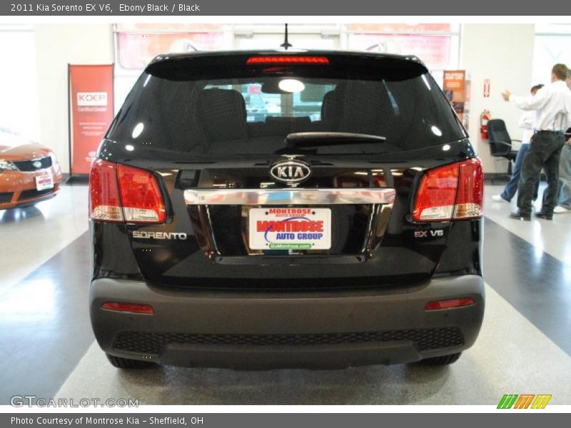 Ebony Black / Black 2011 Kia Sorento EX V6