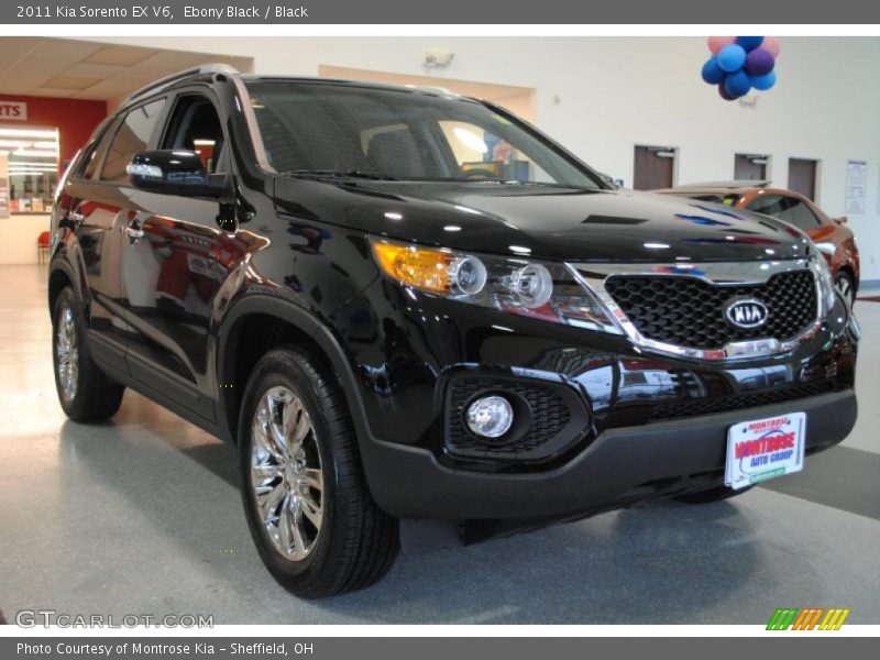 Ebony Black / Black 2011 Kia Sorento EX V6