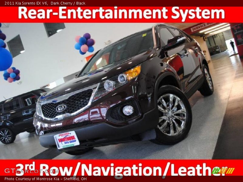 Dark Cherry / Black 2011 Kia Sorento EX V6