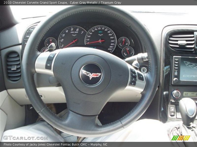 Cyber Gray Metallic / Titanium Gray 2010 Chevrolet Corvette Grand Sport Coupe