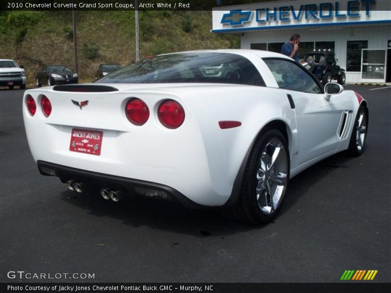 Arctic White / Red 2010 Chevrolet Corvette Grand Sport Coupe