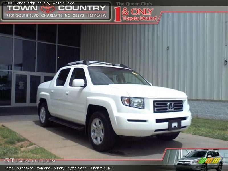 White / Beige 2006 Honda Ridgeline RTS