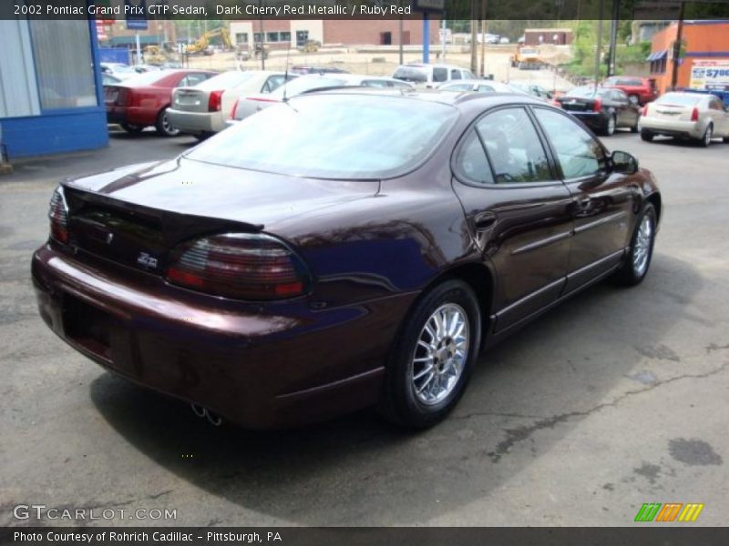 Dark Cherry Red Metallic / Ruby Red 2002 Pontiac Grand Prix GTP Sedan