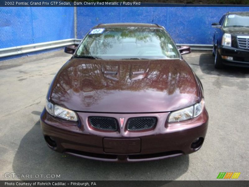 Dark Cherry Red Metallic / Ruby Red 2002 Pontiac Grand Prix GTP Sedan
