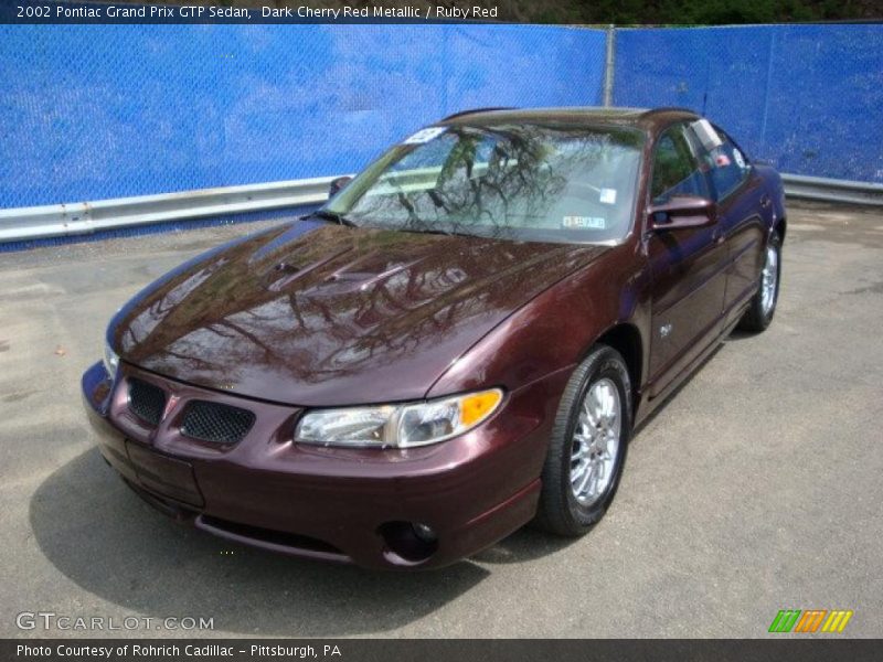 Dark Cherry Red Metallic / Ruby Red 2002 Pontiac Grand Prix GTP Sedan
