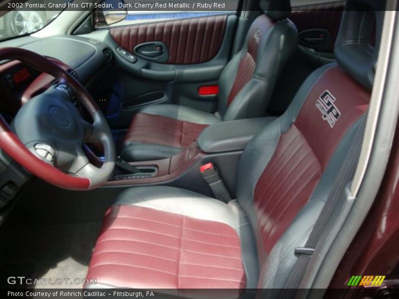 Dark Cherry Red Metallic / Ruby Red 2002 Pontiac Grand Prix GTP Sedan
