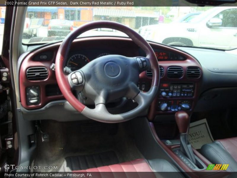 Dark Cherry Red Metallic / Ruby Red 2002 Pontiac Grand Prix GTP Sedan