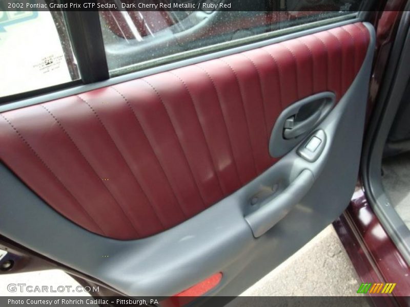 Dark Cherry Red Metallic / Ruby Red 2002 Pontiac Grand Prix GTP Sedan
