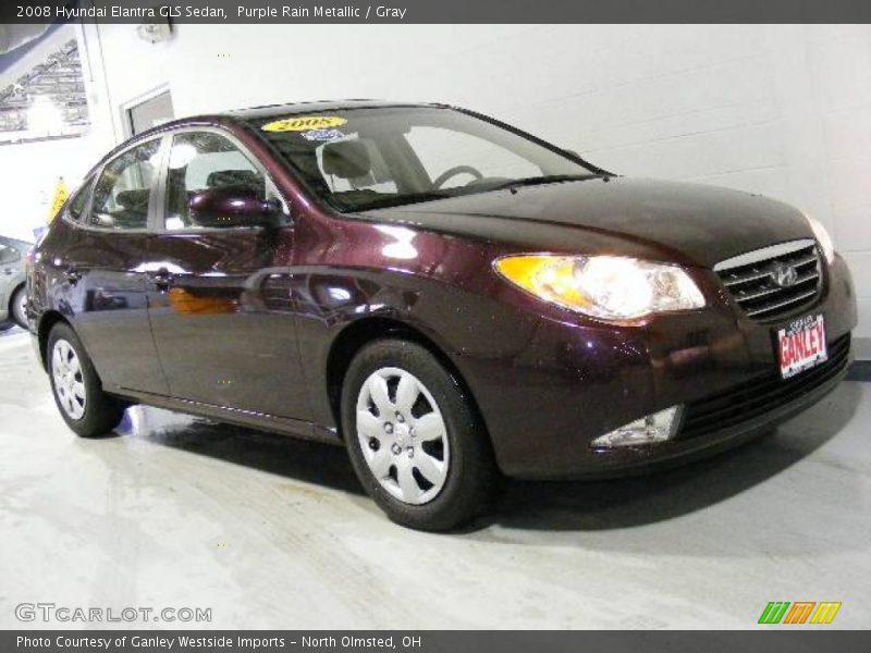 Purple Rain Metallic / Gray 2008 Hyundai Elantra GLS Sedan