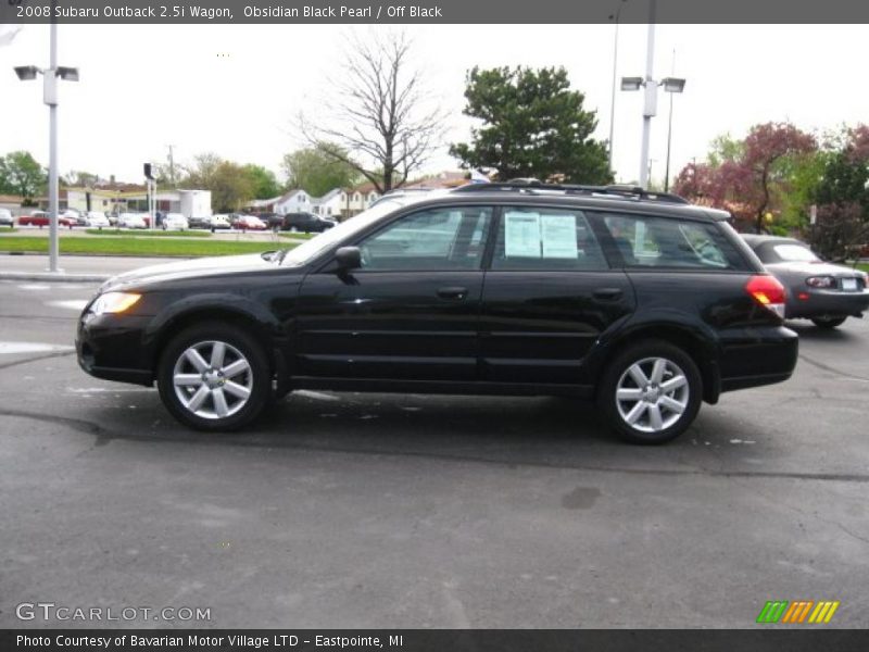 Obsidian Black Pearl / Off Black 2008 Subaru Outback 2.5i Wagon