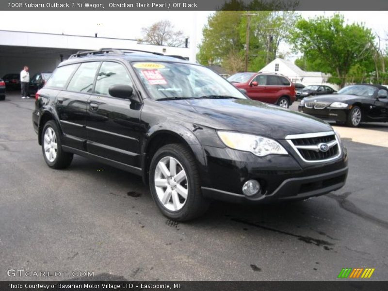 Obsidian Black Pearl / Off Black 2008 Subaru Outback 2.5i Wagon