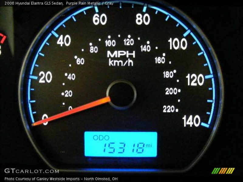 Purple Rain Metallic / Gray 2008 Hyundai Elantra GLS Sedan