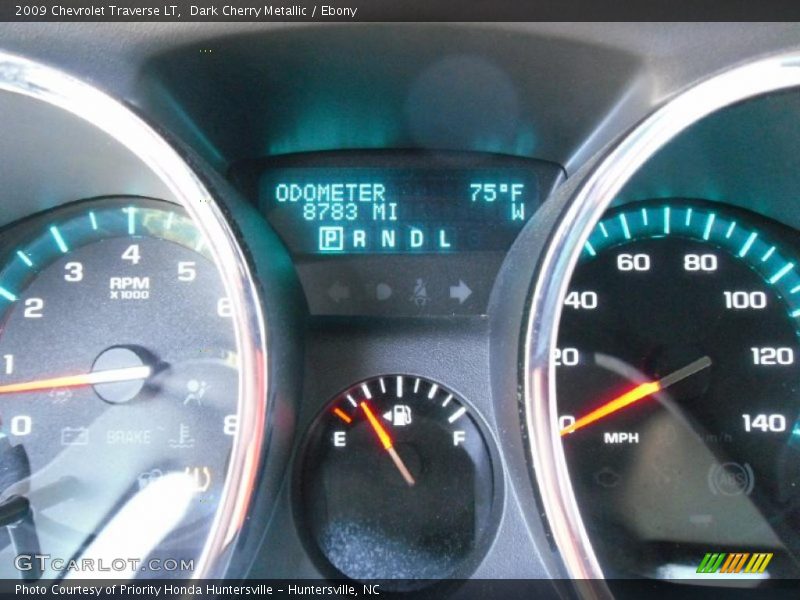 Dark Cherry Metallic / Ebony 2009 Chevrolet Traverse LT