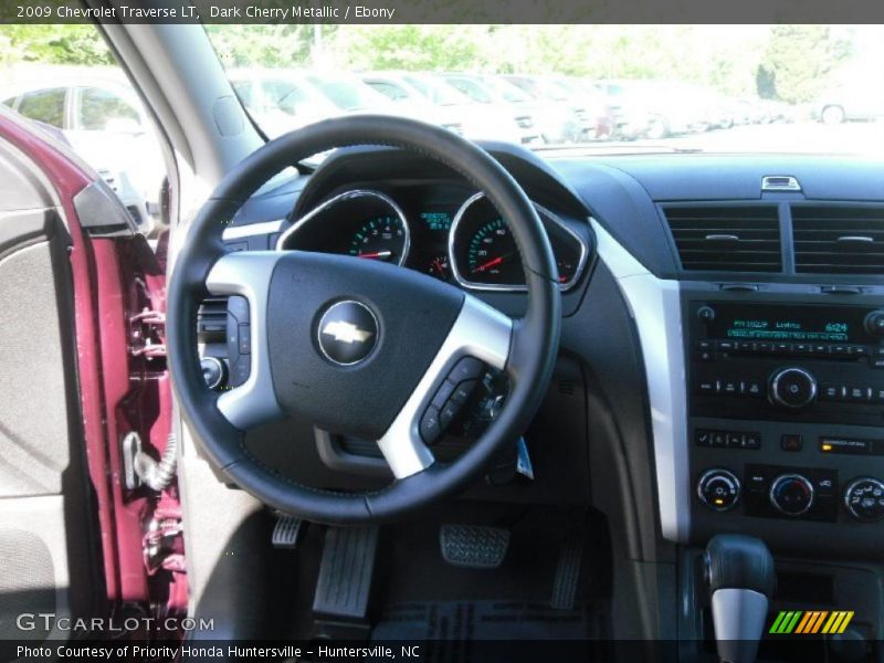 Dark Cherry Metallic / Ebony 2009 Chevrolet Traverse LT