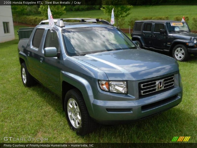 Steel Blue Metallic / Gray 2008 Honda Ridgeline RTL