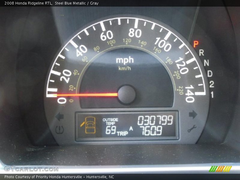 Steel Blue Metallic / Gray 2008 Honda Ridgeline RTL