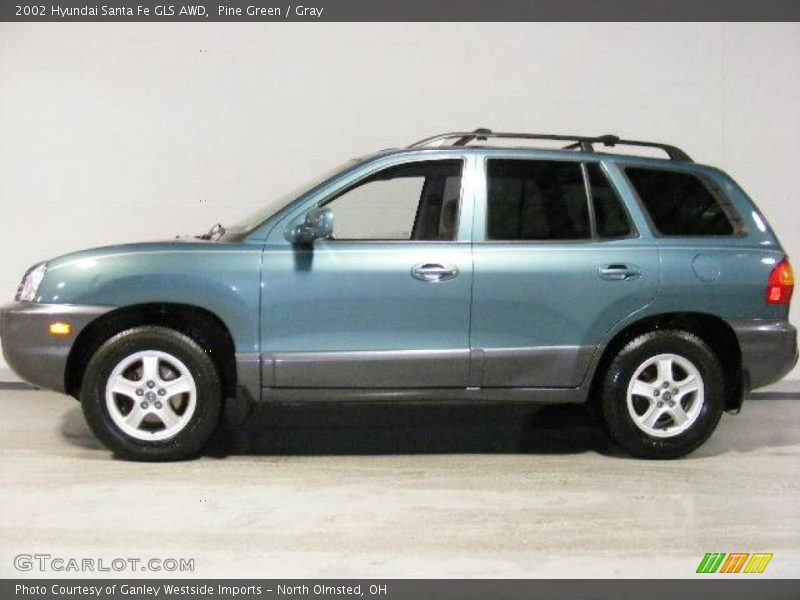 Pine Green / Gray 2002 Hyundai Santa Fe GLS AWD