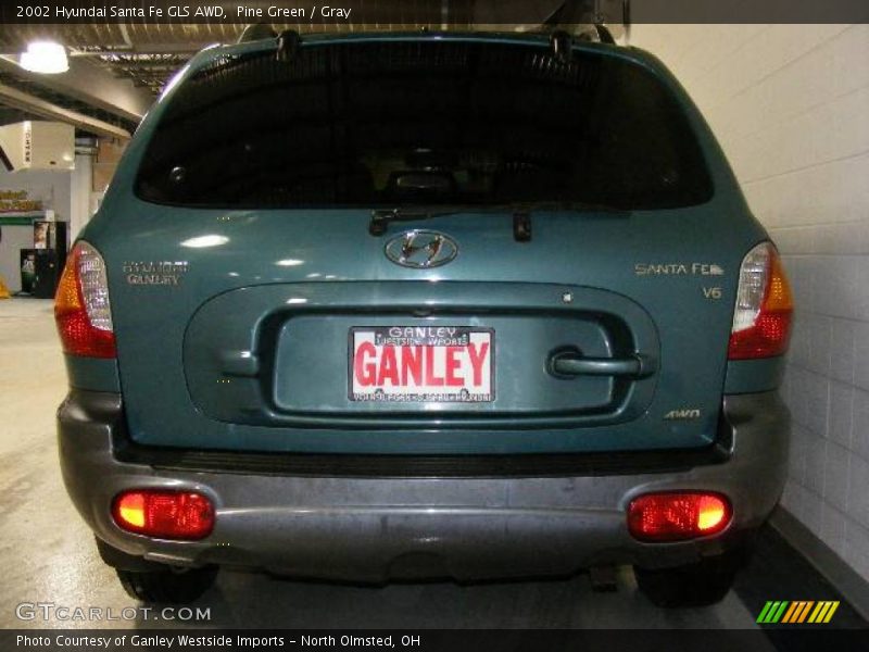 Pine Green / Gray 2002 Hyundai Santa Fe GLS AWD