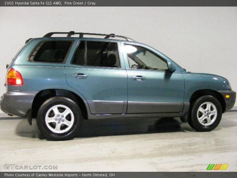 Pine Green / Gray 2002 Hyundai Santa Fe GLS AWD