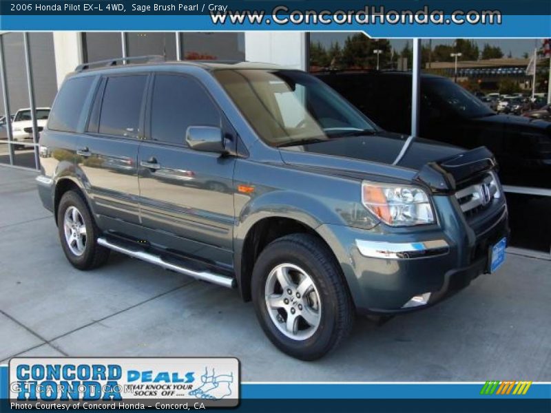 Sage Brush Pearl / Gray 2006 Honda Pilot EX-L 4WD