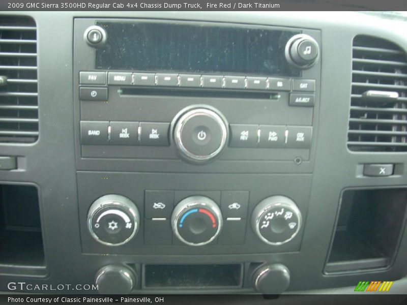 Fire Red / Dark Titanium 2009 GMC Sierra 3500HD Regular Cab 4x4 Chassis Dump Truck