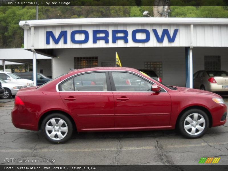 Ruby Red / Beige 2009 Kia Optima LX