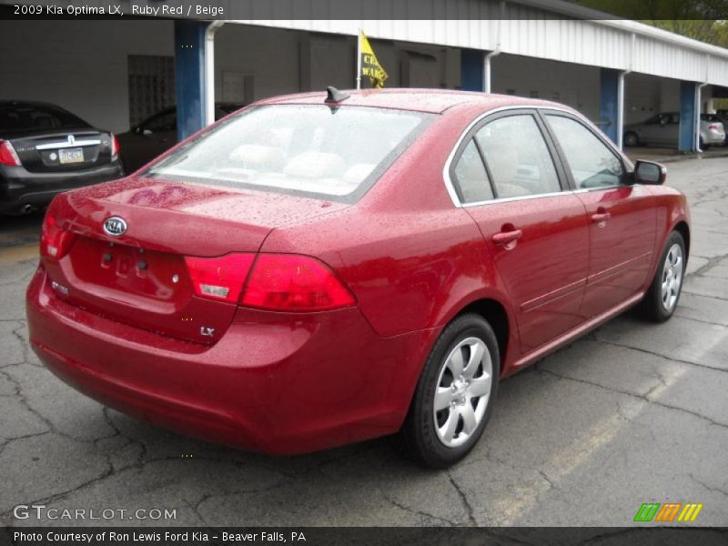 Ruby Red / Beige 2009 Kia Optima LX