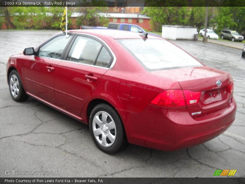 Ruby Red / Beige 2009 Kia Optima LX