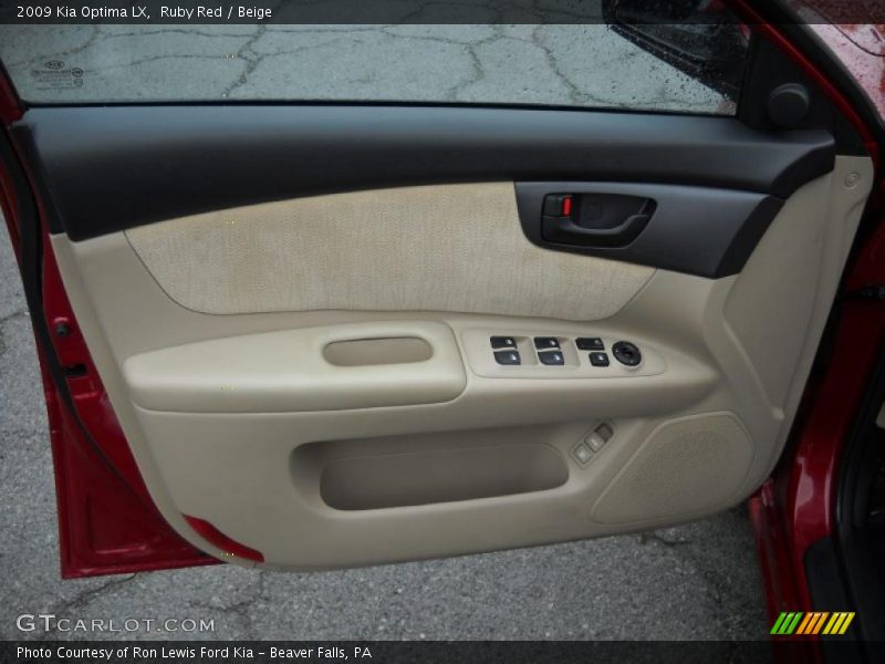 Ruby Red / Beige 2009 Kia Optima LX