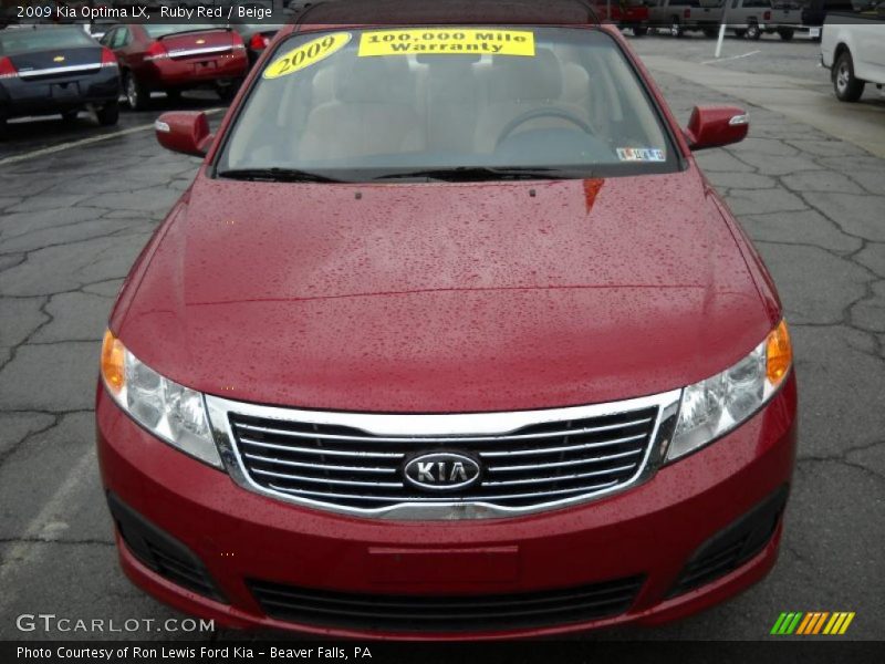 Ruby Red / Beige 2009 Kia Optima LX