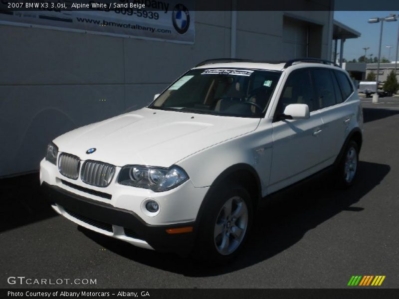 Alpine White / Sand Beige 2007 BMW X3 3.0si
