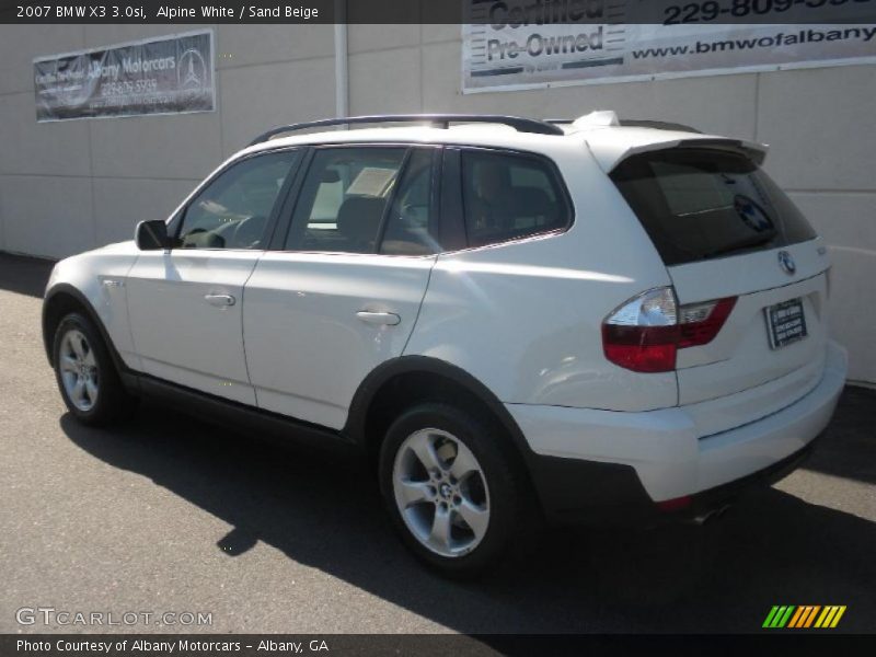 Alpine White / Sand Beige 2007 BMW X3 3.0si