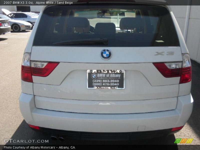 Alpine White / Sand Beige 2007 BMW X3 3.0si