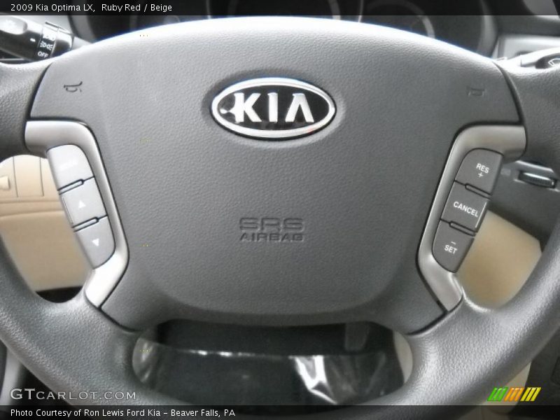 Ruby Red / Beige 2009 Kia Optima LX
