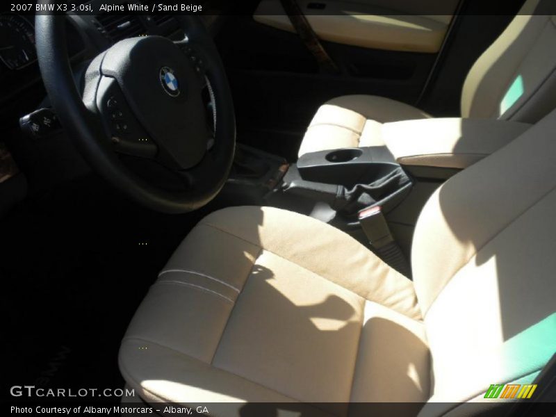 Alpine White / Sand Beige 2007 BMW X3 3.0si