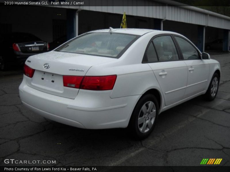 Pearl White / Camel 2010 Hyundai Sonata GLS