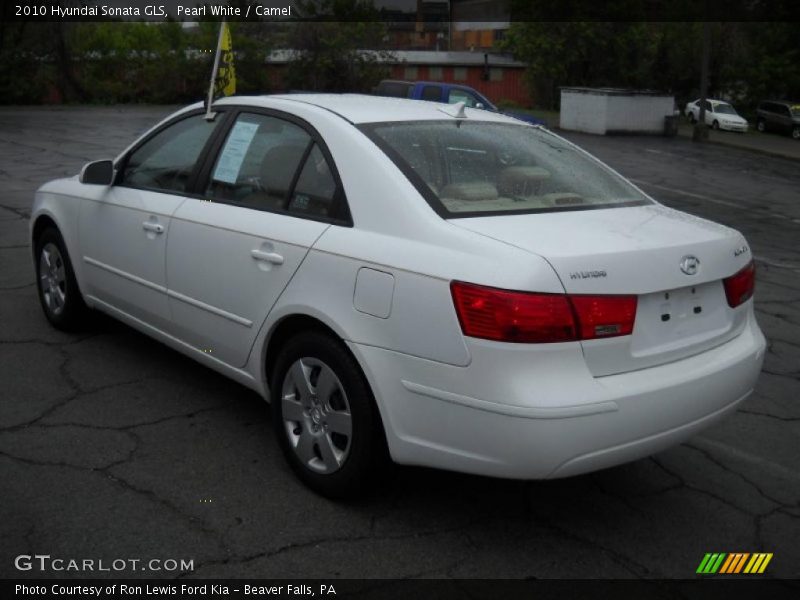 Pearl White / Camel 2010 Hyundai Sonata GLS